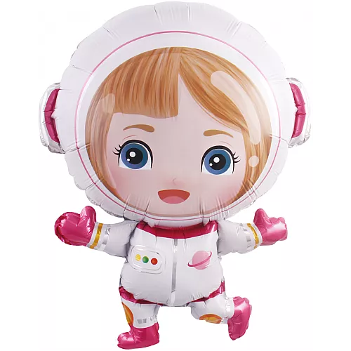 Шар Фигура Девочка Космонавт Розовый